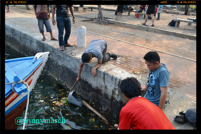 kebersihan pulau onrust
