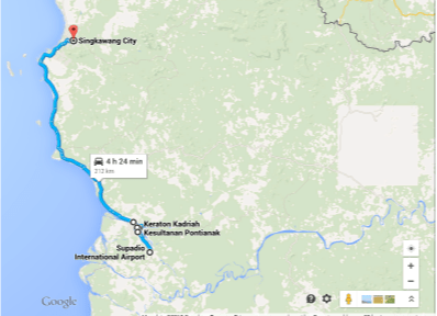 peta wisata pontianak