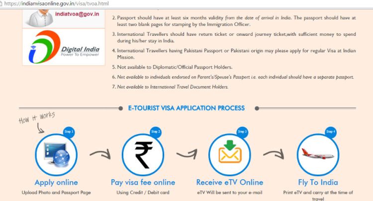 Cara daftar visa india