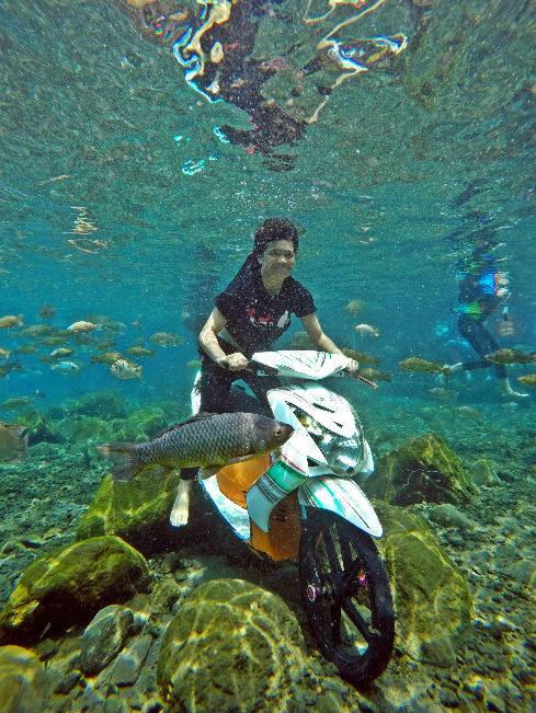 Umbul Ponggok, wisata snorkeling klaten
